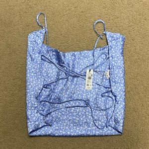 Garage size XL cowl neck cami in grapemist spring floral